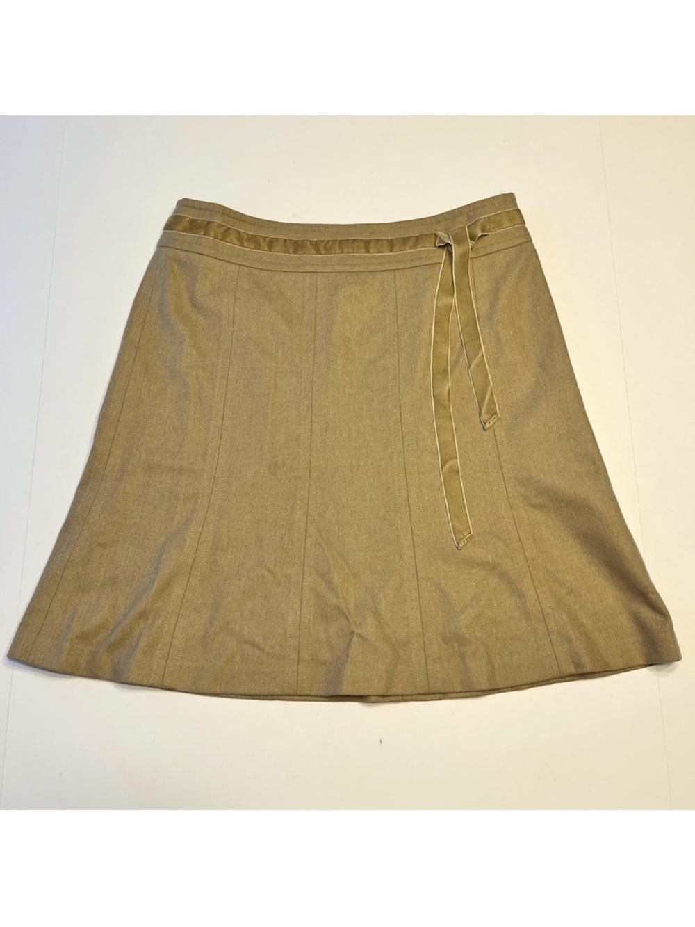 Vintage Loft Petites Women’s Wool Blend Beige A-Line Skirt 6P
